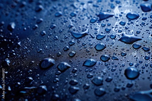 Water surface texture drop blue condensation.