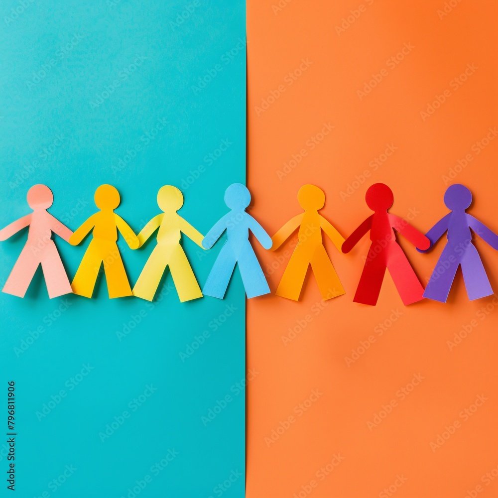 Embrace the vibrant tapestry of diversity in the workplace with this colorful paper cut-out illustration. Celebrating inclusivity on World Diversity Day Embrace the vibrant tapestry of diversity in the workplace with this colorful paper cut-out illustration. Celebrating inclusivity on World Diversity Day