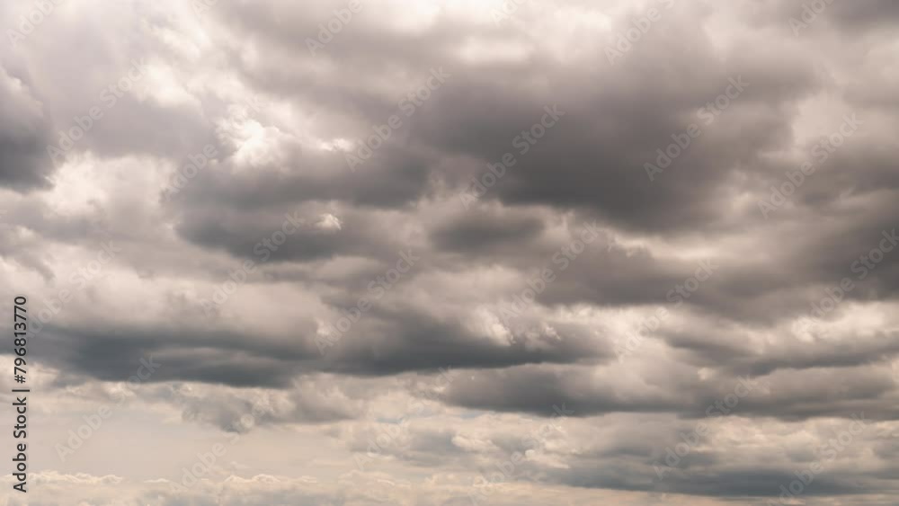 Clouds time lapse. Blue sky with fast morphing clouds moving at summer sunny day. Sky timelapse. 4K cloudscape. Nature footage clean of birds, bugs, and dust.