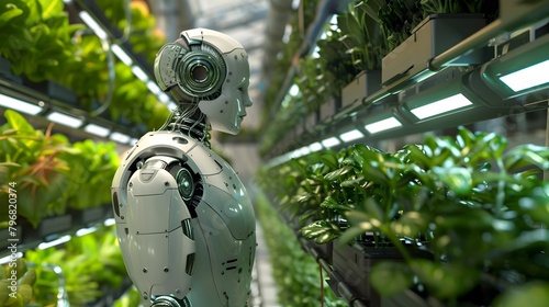 Autonomous Couple Robot Cultivating a Sustainable Future in a HighTech Vertical Farm Generative ai