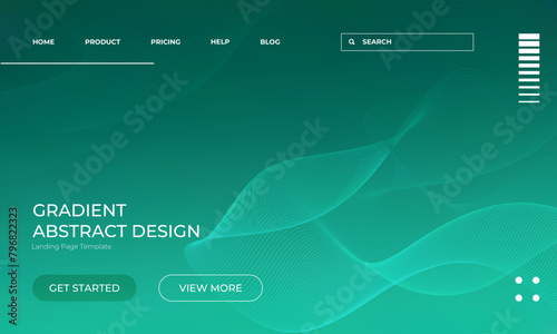 Elegant Jade Vector Gradient Background for Landing Page Template