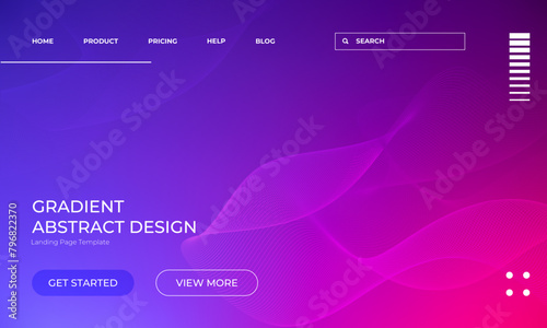 Colorful Gradient Lights Vector Background Design for Web Template