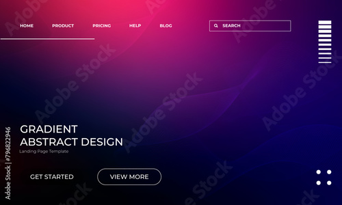Bright Gradient Color Background with Red and Blue Vector Overlay
