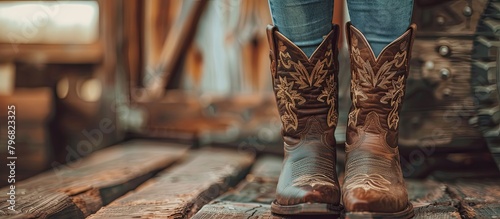 cowboy boots Generative AI photo