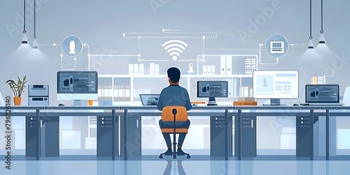 IoT Integrator Setting Up Smart Office Connectivity and Automation Systems for Efficient Business photo