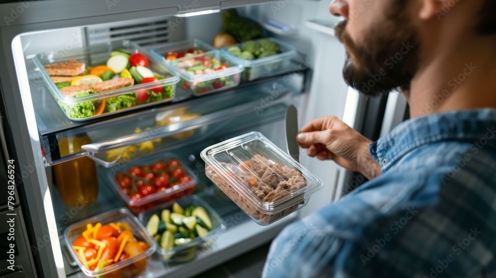 Fototapeta premium Utilize streamlined meal planning techniques to integrate nutritious local and international cuisine into your daily meals, served through reliable organic delivery.