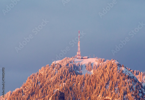 Allgäu - Grünten - Sonnenuntergang - Berg - Schnee - Winter