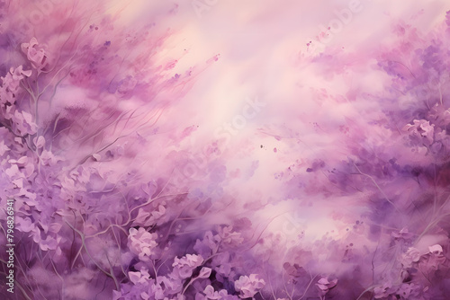 Lavender Lullaby Luminosity, abstract landscape art, painting background, wallpaper, generative ai