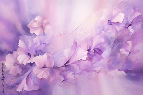 Lavender Lullaby Luminosity, abstract landscape art, painting background, wallpaper, generative ai