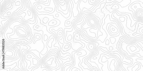  Vector geography landscape Topo contour map on white background, Topographic contour lines. Seamless pattern with lines Topographic map. Geographic mountain relief diagram line wave carve pattern.