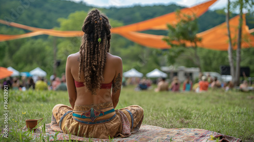7. Global Grooves: A world music festival takes center stage in a sprawling outdoor venue, where vibrant colors, exotic aromas, and infectious beats converge to create a sensory fe photo