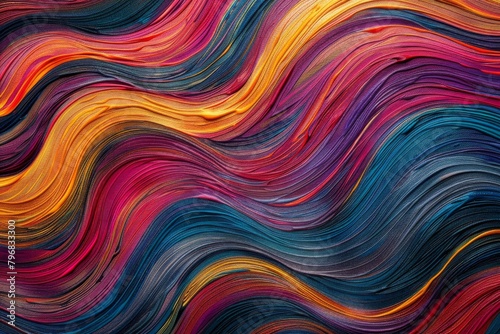 Chromatic crescendo. Abstract waves in motion