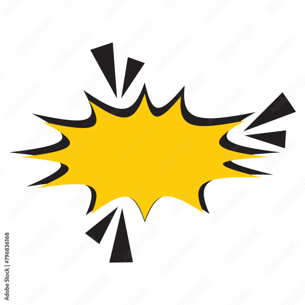 Yellow Boom comic explosion. Speech bubble. White background. Stock image. Vector illustration. EPS 10. Yellow Boom comic explosion. Speech bubble. White background. Stock image. Vector illustration. EPS 10.