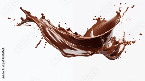 chocolate splash isolated on transparent background - food, drink, lifestyle.