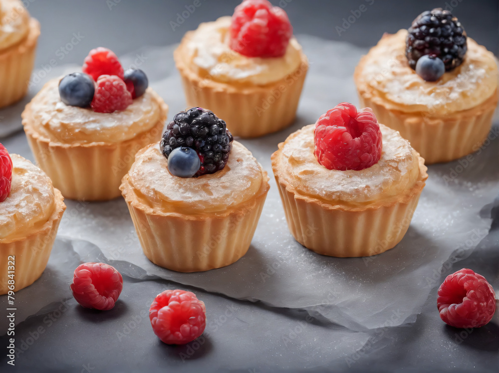 cupcakes with berries cupcakes with berries