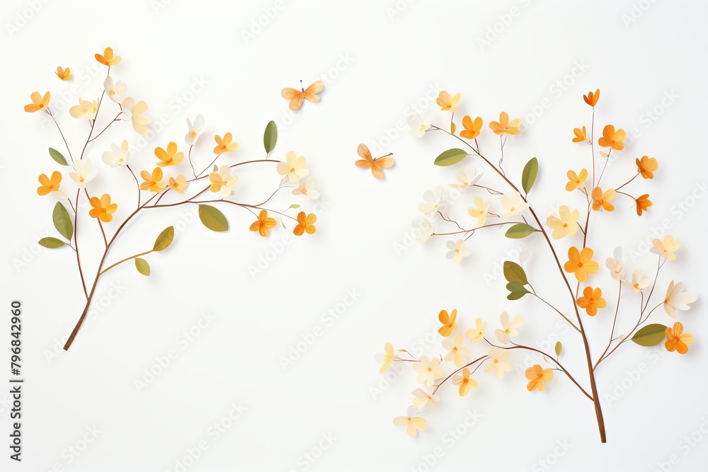 Immerse the audience in a digital wonderland of CG 3D orange blossom trees seen from above, focusing on the mesmerizing interplay of light and shadow on the intricate petals Craft a photorealistic sce Immerse the audience in a digital wonderland of CG 3D orange blossom trees seen from above, focusing on the mesmerizing interplay of light and shadow on the intricate petals Craft a photorealistic sce