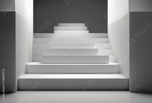  Blank Box Stairs 3D Empty Bakdrop splay Stand Boxes Cubes White poduim three-dimensional display pedestal platform dais stair racked step template simple advertising museum background 