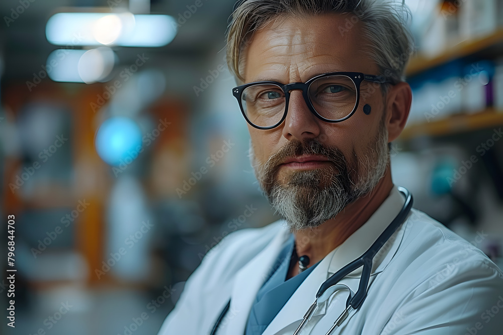 Medical Professional at Work: Doctor Examining Patient with Modern Equipment Medical Professional at Work: Doctor Examining Patient with Modern Equipment