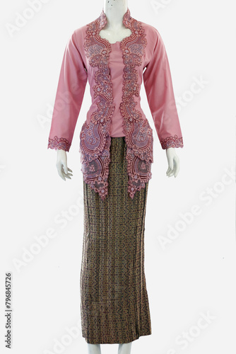 The beauty of a kebaya increases combined with a batik skirt