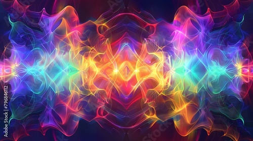 Melodious Waves of Pulsating Sonic Frequencies Cascading in Vibrant Digital Art