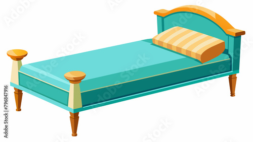 bed with pillows vector illustration on white background