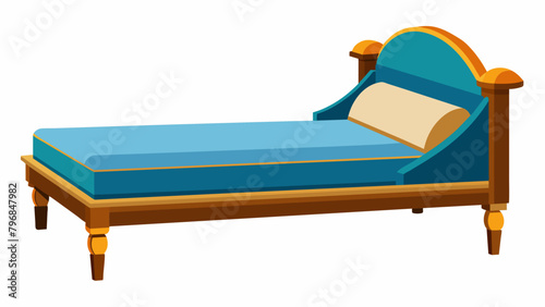 bed with pillows vector illustration on white background