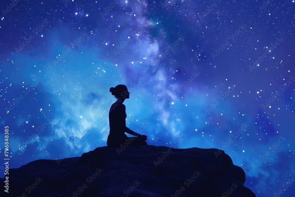 Tranquil Cosmos: Minimalistic Celestial Meditation