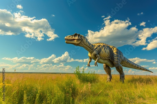 Lost World Discovery: Dinosaurs in Primeval Landscape © Andrii 