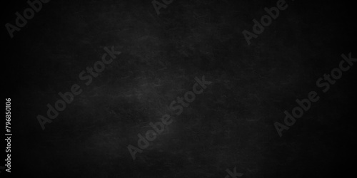 Dark black wall grunge textured concrete backdrop background. Panorama dark grey black slate gradient background or texture. Vector black concrete texture. Stone wall background.