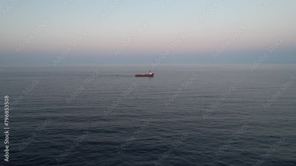aerial view of a boat on the sea aerial view of a boat on the sea