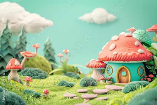 Cute troll background mushroom outdoors cartoon