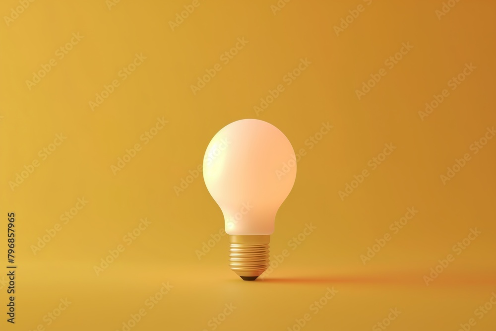 Illuminated light bulb on a warm yellow background, symbolizing ideas and innovation.
Illuminated light bulb on a warm yellow background, symbolizing ideas and innovation.