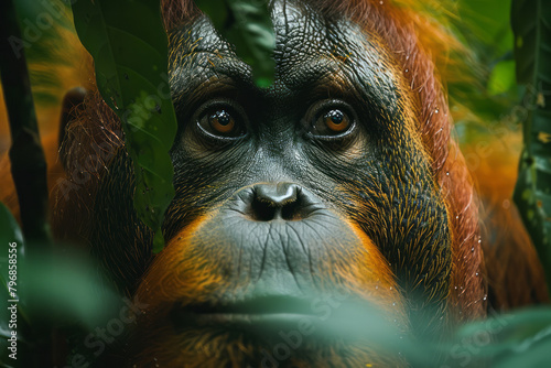 A Tapanuli orangutan in the rainforests of Sumatra, its recent discovery a reminder of how much remains unknown, photo