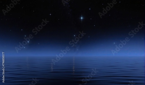 A beautiful calm sea in starry night 
