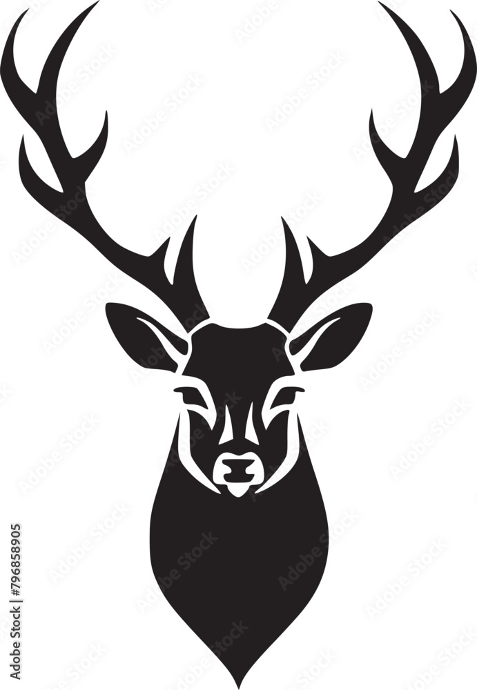 Deer Silhouette Isolated on White Background
Deer Silhouette Isolated on White Background