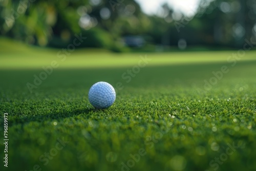 Golf image shows still head and focus on ball.