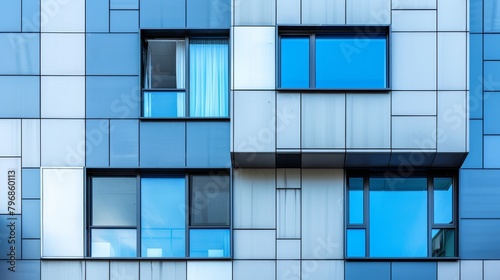 Geometric Patterns: An image of a modern building facade showcasing a geometric pattern