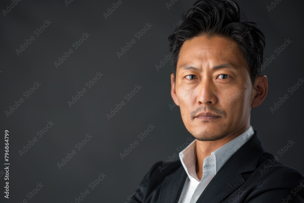 studio portrait of an asian businessman. studio portrait of an asian businessman.
