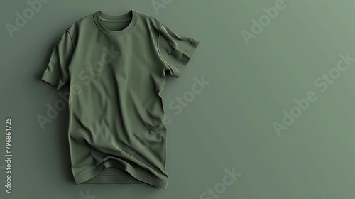 A simple, yet elegant, olive green t-shirt. photo