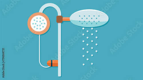 Handheld showerheads with adjustable heights for elderly users to comfortably rinse off after steaming in the sauna..