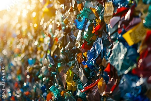 Transform plastic waste into new products through recycling process. Concept Plastic Recycling, Upcycling, Sustainable Solutions, Eco-friendly Initiatives, Environment Conservation