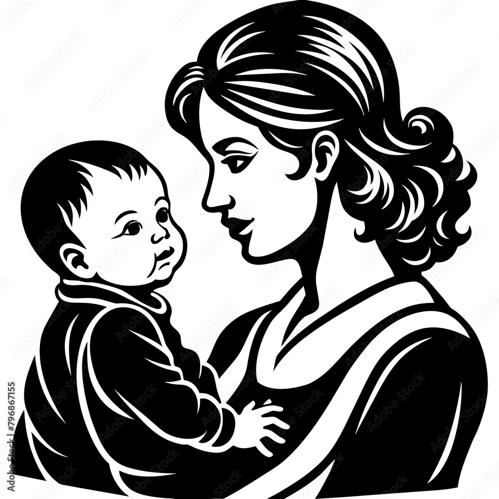 mother-and-baby-silhouette-symbol-vector-imag