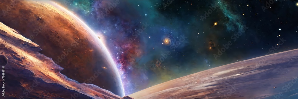 Obraz premium As we gaze into the depths of space