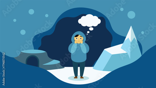 Do you feel that The air is getting colder we must be getting deeper into the cave.. Vector illustration