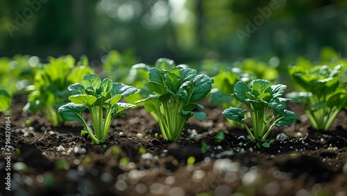 Nurturing Young Sugar Beet Plants in a Nursery. Concept Sugar Beet Cultivation, Plant Nursery Management, Soil Health, Crop Care, Agricultural Development