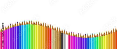 Dynamic Vector Background with Colored Pencils