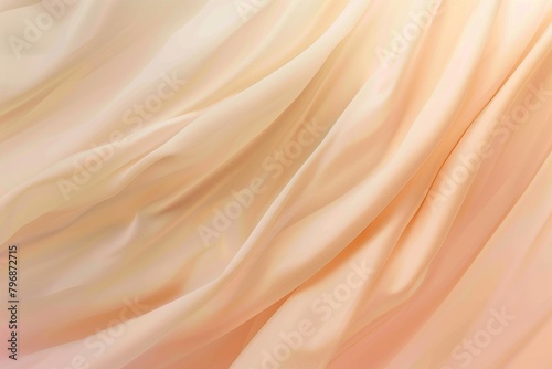 Soft flowing background of light peach and cream silk fabric with subtle folds