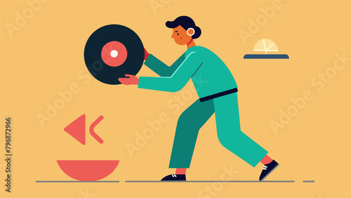 Moving from side A to side B carefully flipping the record and admiring the process..