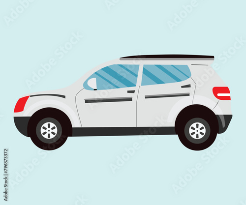 Transport SUV car flat illustration