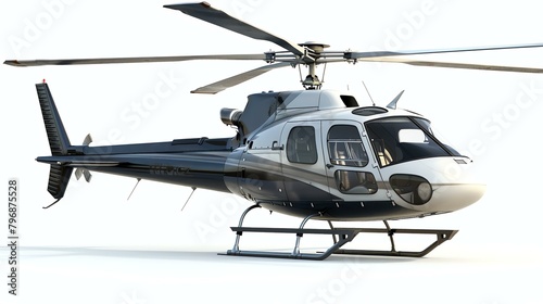 The sleek and stylish helicopter is perfect for a quick getaway. photo
